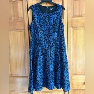 Tommy Hilfiger Navy Floral Lace Dress